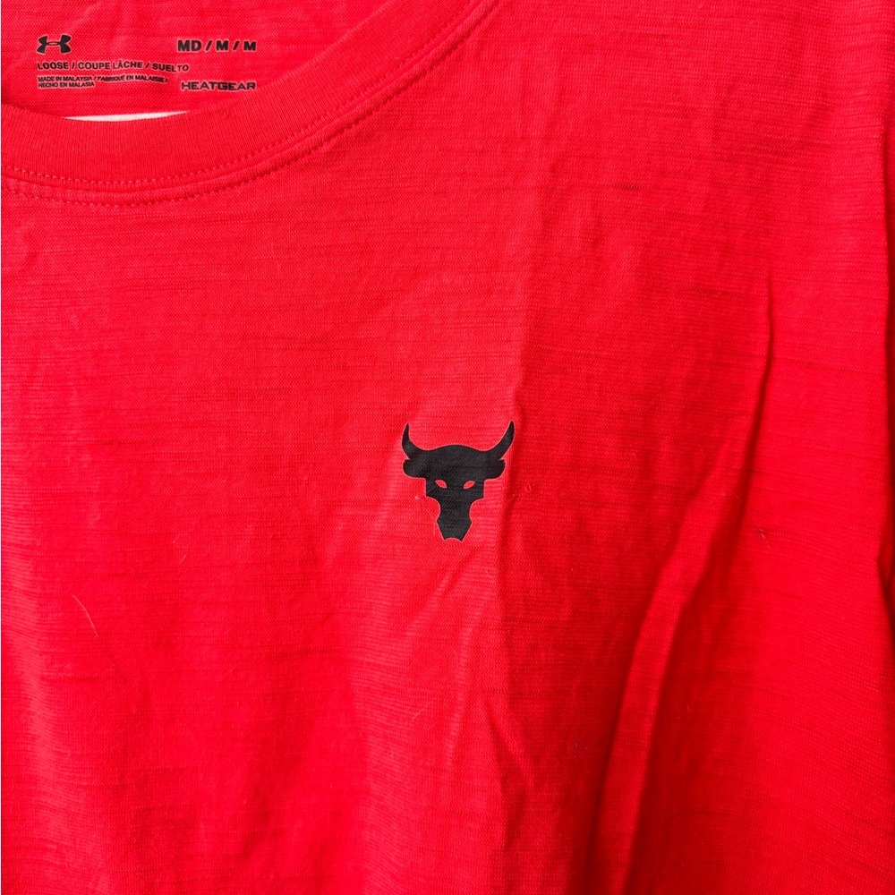 Project Rock Under Armour Red & Black Tshirt - Picture 4 of 5